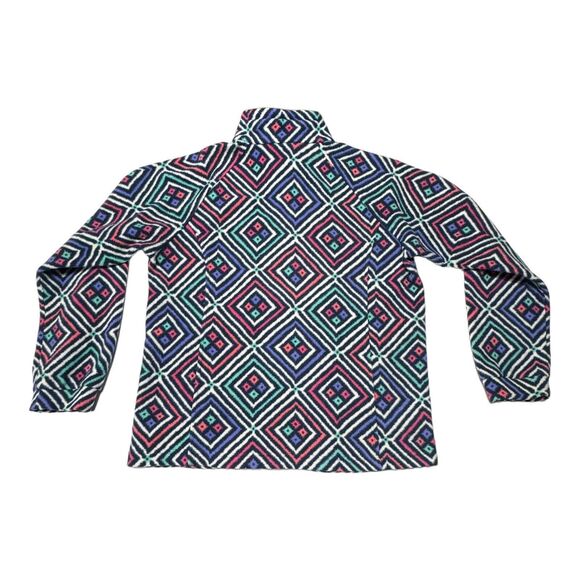 Columbia Polar Fleece Jacket Girls XL Full Zip Aztec Geometric Unique Pattern - Picture 4 of 9